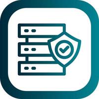 Secured Backup Vector Icon Design