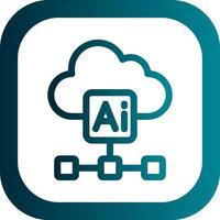 Cloud Based Architecture Vector Icon Design