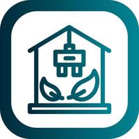 Eco Solar Home Vector Icon Design