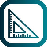 Triangular Ruler Vector Icon Design