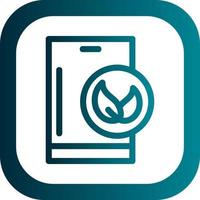 Eco Smartphone Vector Icon Design