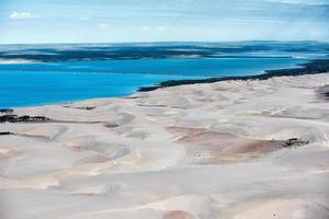 Sand dunes aerial view in shark bay Australia photo