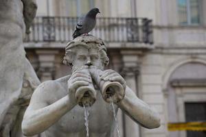 Rome, Navona Plaza fountain detal photo