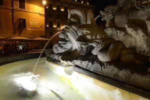 Rome Pantheon fountain night view photo