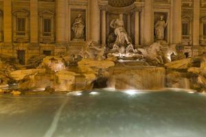 Rome Fountain di trevi night view photo