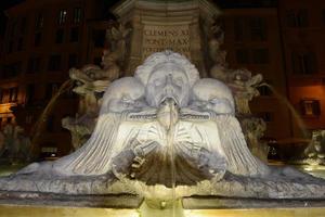 Rome Pantheon fountain night view photo