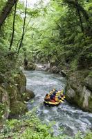 Rafting on a river photo