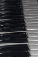 Old electric piano organ keyboard photo