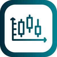 Candlestick Chart Vector Icon Design