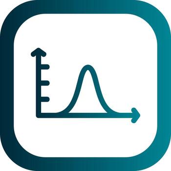Bell Curve on Graph Vector Icon Design