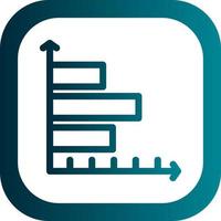 Horizontal Bar Chart Vector Icon Design