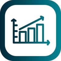 Escalating Bar Graph Vector Icon Design