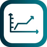 Rising Line Graph Vector Icon Design