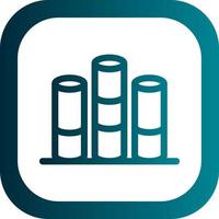 Cylindrical Bars Vector Icon Design