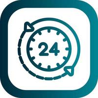 24 Hours Vector Icon Design