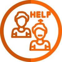 Ask For Help Vector Icon Design