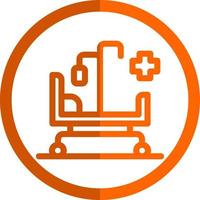 Hospital Bed Vector Icon Design