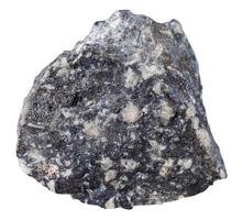 muestra de andesita mineral Roca aislado foto