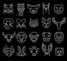 Simple Set Fauna Vector line Icons