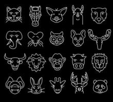 Simple Set Fauna Vector line Icons