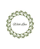 Green round frame with space of text vector