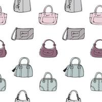 Seamless woman bags pattern vector