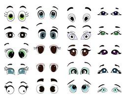 Cartoon doodle eyes vector