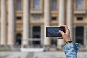 Rome Vatican Place Saint Peter cathedral shoot by cellular phone photo