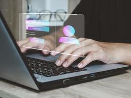 Log in to digital security. Access to individual privacy information cyber security photo