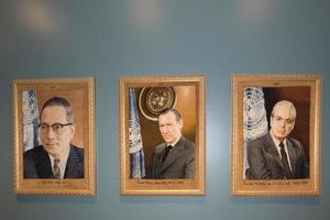NEW YORK - USA - 11 JUNE 2015 United Nations past president hall photo