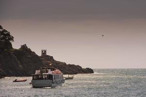 Touristic Ferry in Camogli Liguria Italy Mediterranean Sea photo