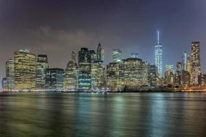 manhattan night view from brooklyn photo