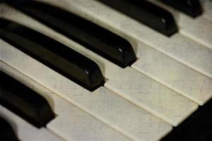 Old electric piano organ keyboard photo