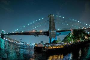 manhattan night view from brooklyn photo