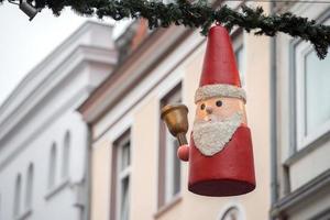 Christmas decoration in Huxstrasse Lubeck North Germany street photo