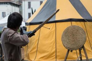 medieval archer shooting photo