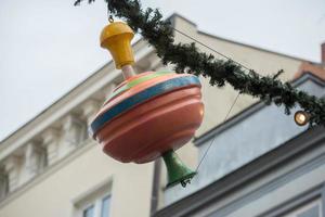 Christmas decoration in Huxstrasse Lubeck North Germany street photo