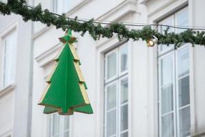 Christmas decoration in Huxstrasse Lubeck North Germany street photo