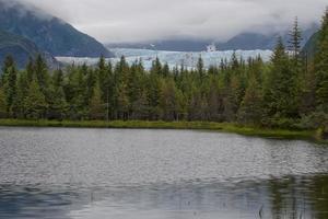 Glacier lake in Alaska photo