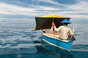 fisherman boat in borneo malaysia kapalai siamil mabul photo