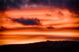 red sunset background in patagonia photo