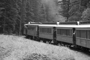 Yukon Gold Rush old Train wood and iron bridge photo