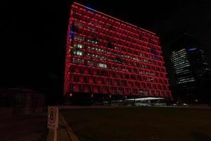 PERTH, AUSTRALIA, AUGUST, 18 2015 - Illuminated building at night photo