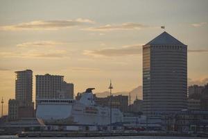 Genoa old harbor view photo