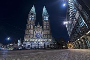 bremen old town night view photo