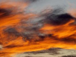 autumn gold sunset clouds view photo