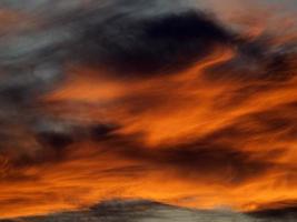 autumn gold sunset clouds view photo