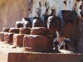 rusted bolt steel bridge photo