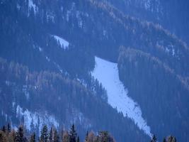 dolomites snow panorama val badia armentara photo