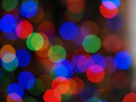 christmas tree lights blur background photo